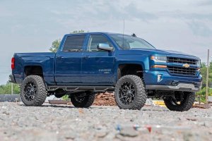 GMC Sierra 1500 Suspension Lift Kit - Front + Rear - Rough Country - 7 Inch Lift Kit | Cast Steel | Vertex - '14-'18